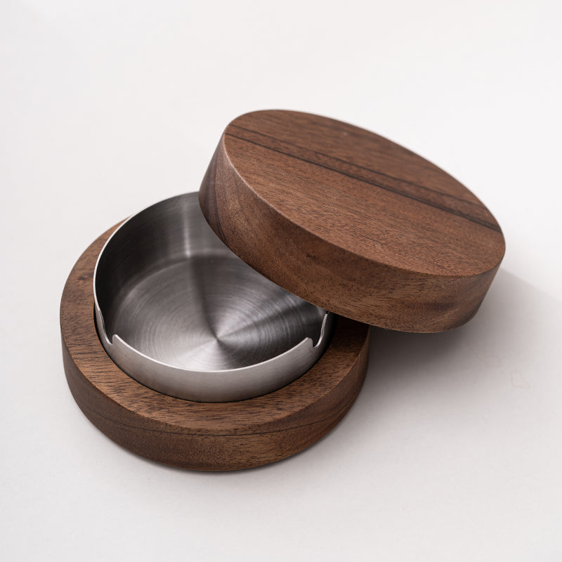 Anti-fly Ash Home Office Solid Wood Ashtray