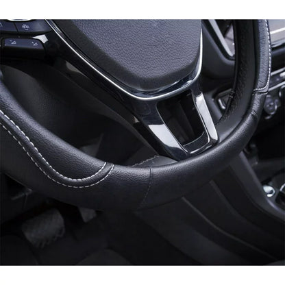 1PC Steering Wheel Cover Country Black/White - Universal Fit