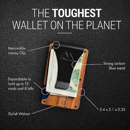 Minimalist Wallet for Men - Slim RFID Wallet I Scratch Resistant, Credit Card Holder & Money Clip, Easily Removable Money & Cards, Mens Wallets