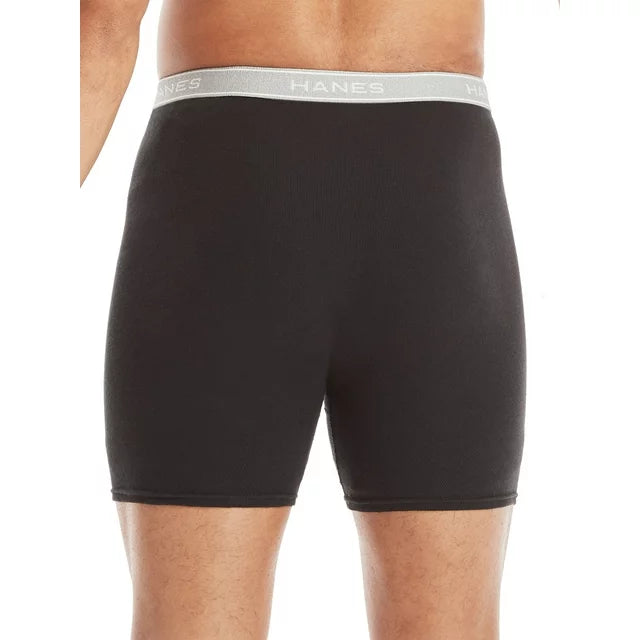 Men's Black/Grey Boxer Briefs, 3 Pack