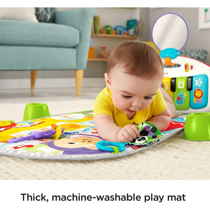 Deluxe Kick & Play Piano Gym Infant Playmat with Electronic Learning Toy, Green