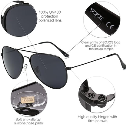 Aviator Polarized Sunglasses for Women and Men