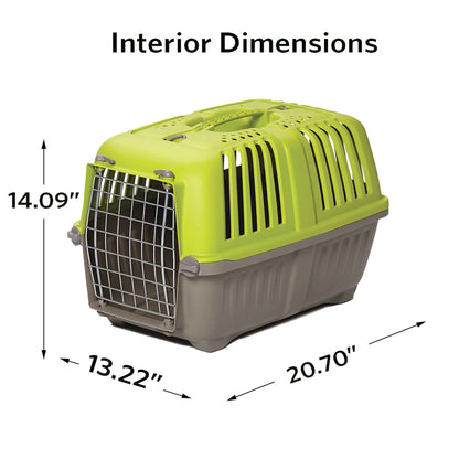 Spree Hard-Sided Pet Carrier | Dog Carrier Ideal for XS Dog Breeds | 22-Inch Green