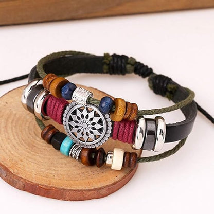 Women Lady Bohemia Wind Beaded Multilayer Hand Woven Bracelet Jewelry