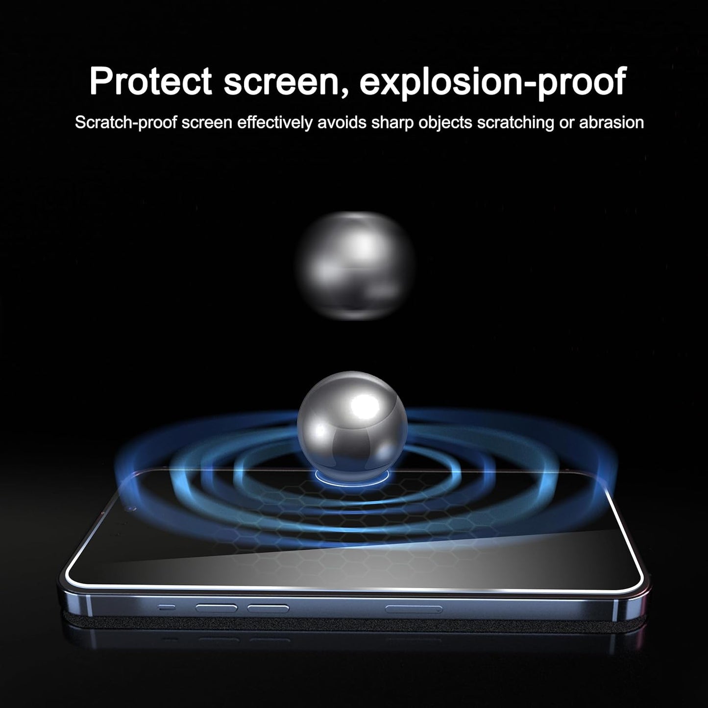 3Pack Privacy Screen Protector for iPhone 15 Pro Max [6.7 inch]+3Pack Camera Lens Protector,Sensor Protection,Dynamic Island Compatible,Anti Spy Tempered Glass[9H Hardness]-HD[Black][6 Pack]