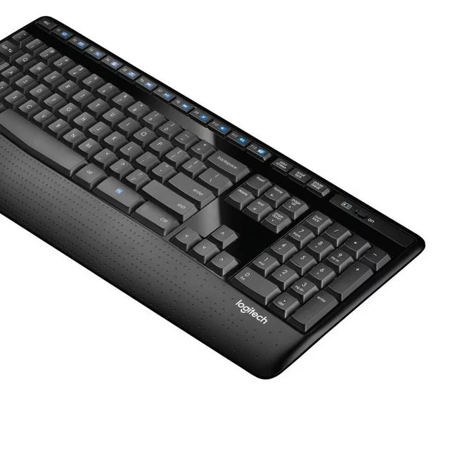 Comfort Wireless Full-Size Keyboard, Spill-Resistant Design, Black