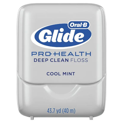 Glide Pro-Health Deep Clean Cool Mint Lightly Waxed Dental Floss, Value 3 Pack (40m Each)