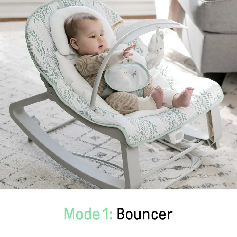 Keep Cozy 3-in-1 Vibrating Baby Bouncer and Rocker, Spruce