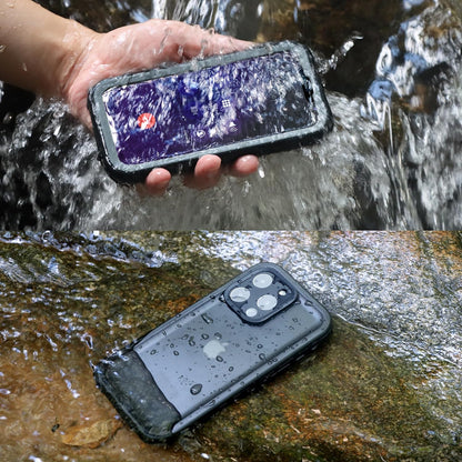 iPhone 15 Pro Max Case Waterproof - Built in Screen Protector [IP68 Underwater][6.6FT Military Dropproof][Dustproof][Shockproof] Full Body Protective Phone Case 6.7" Black