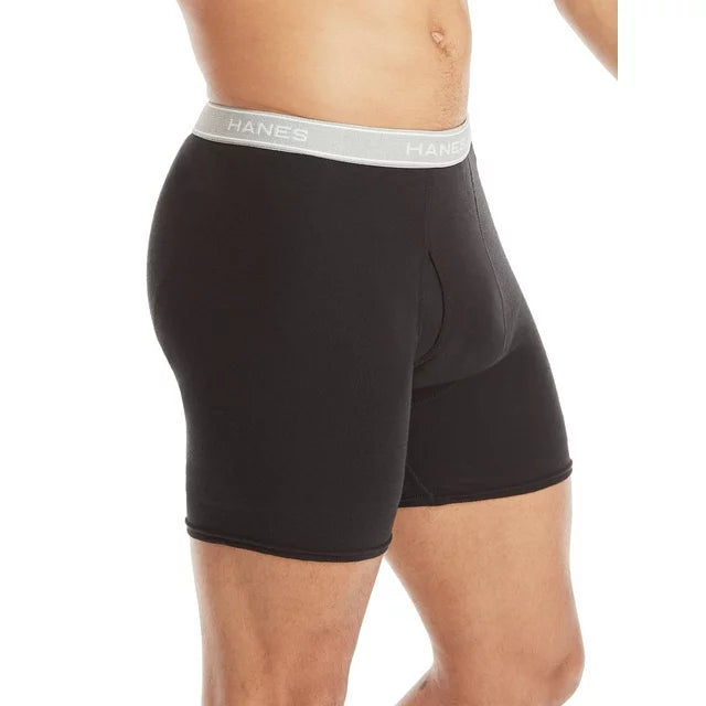 Men's Black/Grey Boxer Briefs, 3 Pack