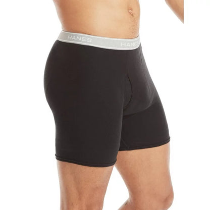 Men's Black/Grey Boxer Briefs, 3 Pack