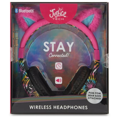 Portable Wireless Bluetooth Headphones with Cat Ears-Pink