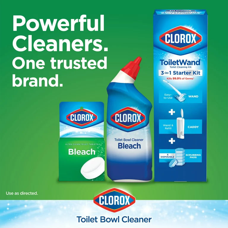 Bleach Automatic Toilet Bowl Cleaner Tablets, 4 Pack