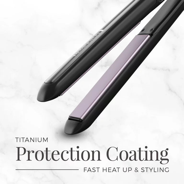 Hair Straightener, Black Anti-Static Flat Iron with Floating Ceramic Plates and Digital Controls