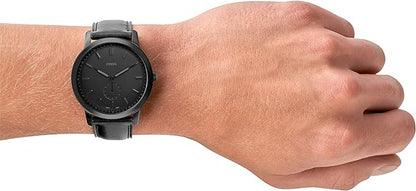 Minimalist Men's Watch with Leather or Stainless Steel Band, Chronograph or Analog Watch Display with Slim Case Design