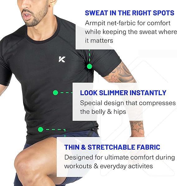 Men's Sauna Suit Shirt - Heat Trapping Sweat Compression Vest, Shapewear Top, Gym Exercise Versatile