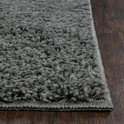 Solid Casual Gray Tufted Shag Indoor Area Rug, 2'6"x3'10"