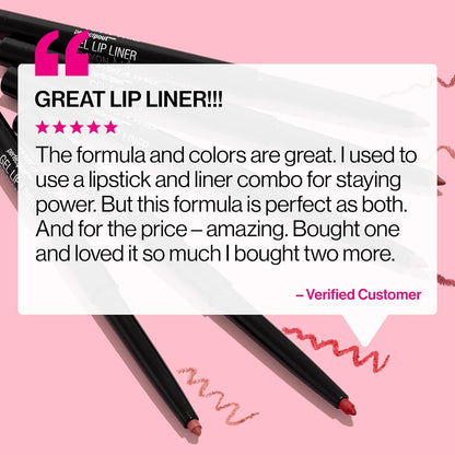 Lip Liner Perfect Pout Matte Retractable Gel Lip Liner Pencil, Red Bare To Comment