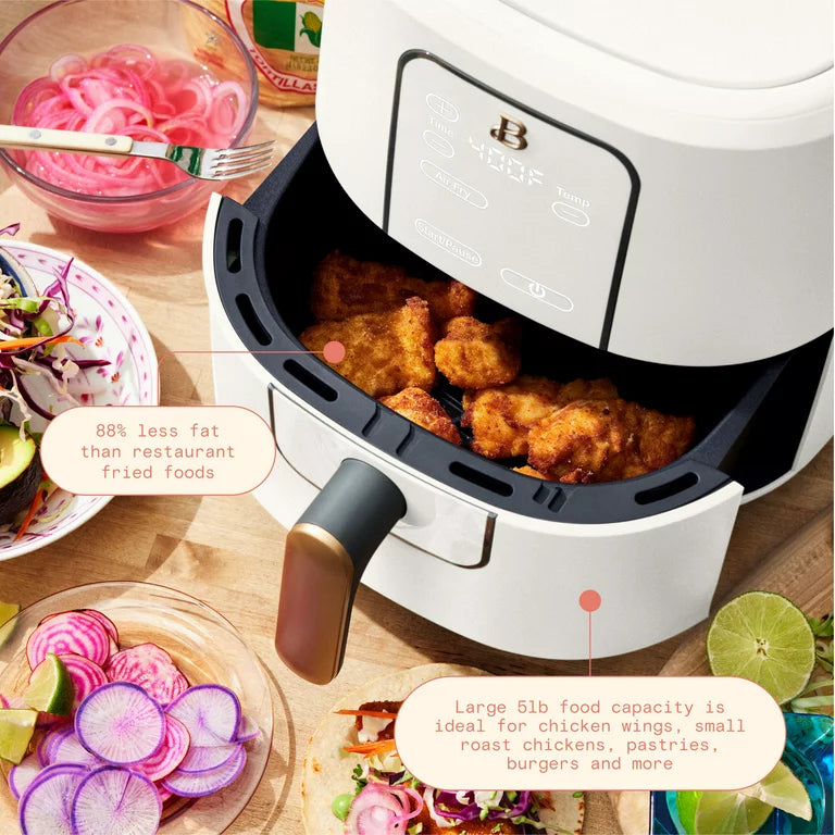 6 qt Air Fryer with Touch-Activated Display, White Icing by Drew Barrymore