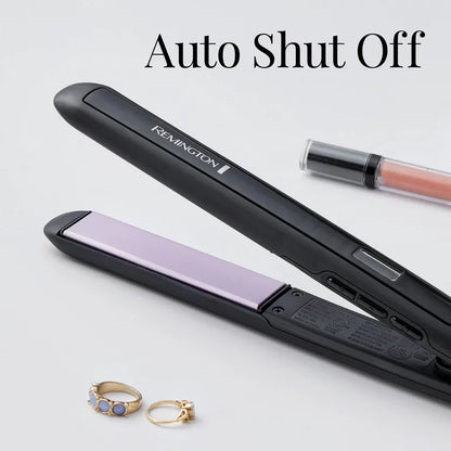 Hair Straightener, Black Anti-Static Flat Iron with Floating Ceramic Plates and Digital Controls