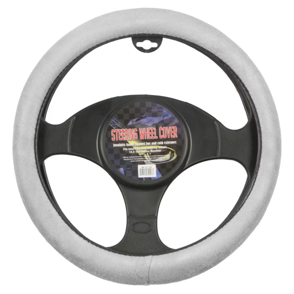 Comfort Grip Memory Car Steering Wheel Cover - Standard Size, Max Protection From Hot & Cold Weather