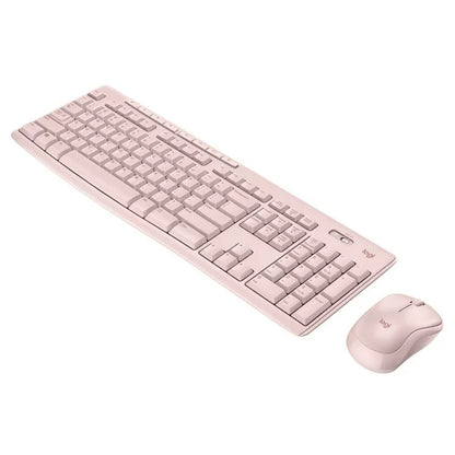 Wireless Keyboard and Mouse Combo for Windows, 2.4 GHz Wireless, Compact Mouse, Rose