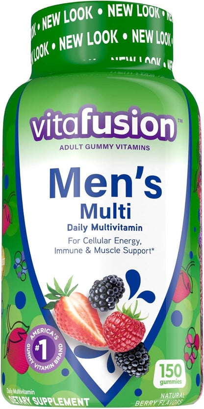 Adult Gummy Vitamins for Men, Berry Flavored Daily Multivitamins for Men With Vitamins A, C, D, E, B6 and B12, America’s Number 1 Gummy Vitamin Brand, 75 Day Supply, 150 Count