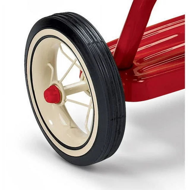 Classic Red Dual Deck Tricycle, 12" Front Wheel, Red