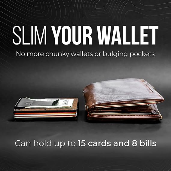 Minimalist Wallet for Men - Slim RFID Wallet I Scratch Resistant, Credit Card Holder & Money Clip, Easily Removable Money & Cards, Mens Wallets