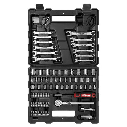 113 Piece 1/4 and 3/8 inch Drive SAE Mechanics Tool Set