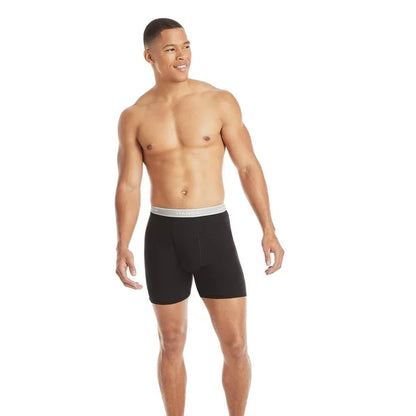 Men's Black/Grey Boxer Briefs, 3 Pack