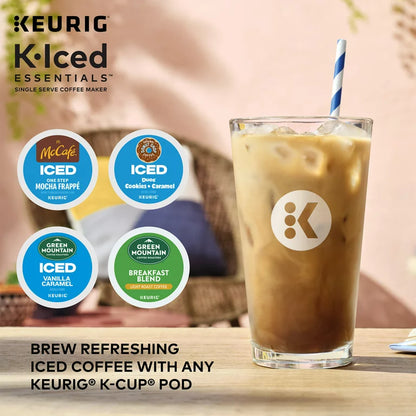 K-Iced Essentials Gray Iced and Hot Single-Serve K-Cup Pod Coffee Maker