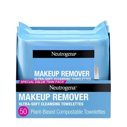 Makeup Remover Wipes and Face Cleansing Towelettes, 25 Count, (2 Pack)