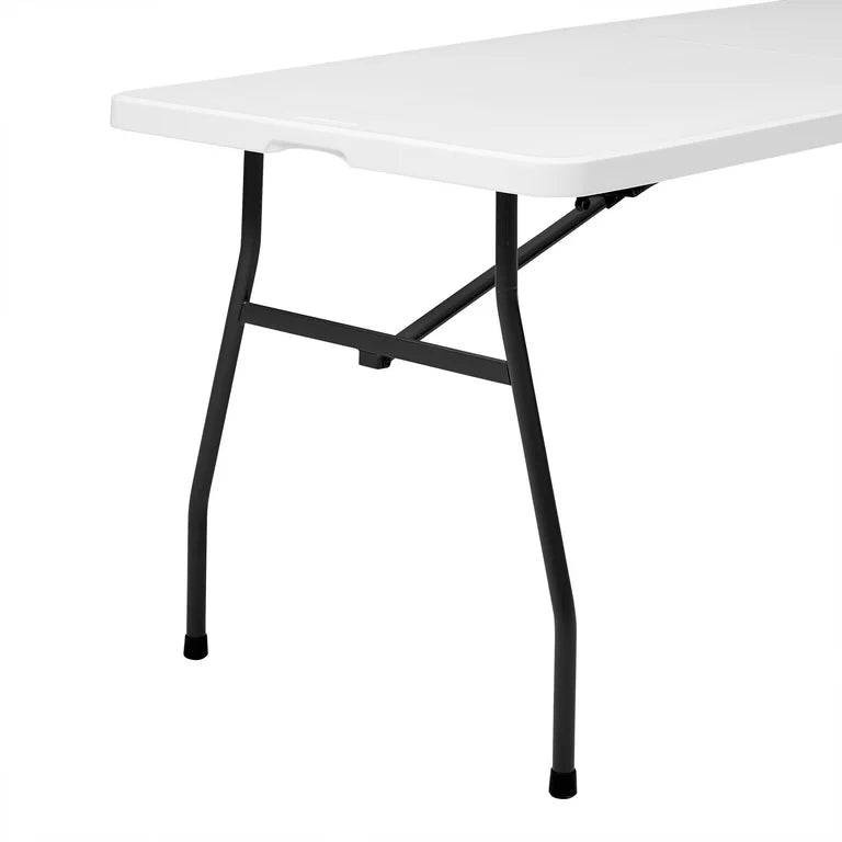 6 Foot Premium Fold-in-Half Table, White Granite