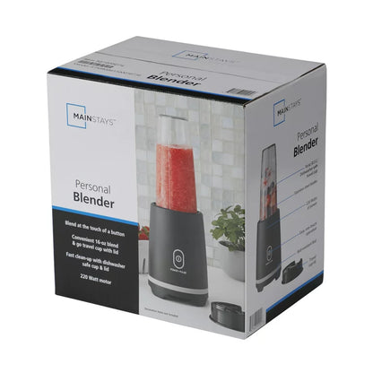 Single Serve Blender,16 oz Black,with one Travel Lid