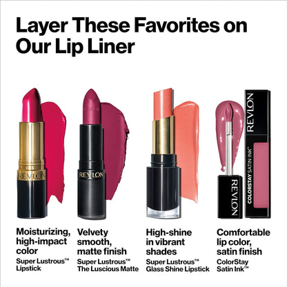 Lip Liner, Colorstay Face Makeup with Built-in-Sharpener, Longwear Rich Lip Colors, Smooth Application, 670 Wine