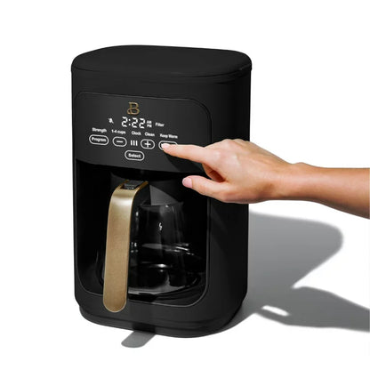 14-Cup Programmable Drip Coffee Maker with Touch-Activated Display, Black Sesame by Drew Barrymore