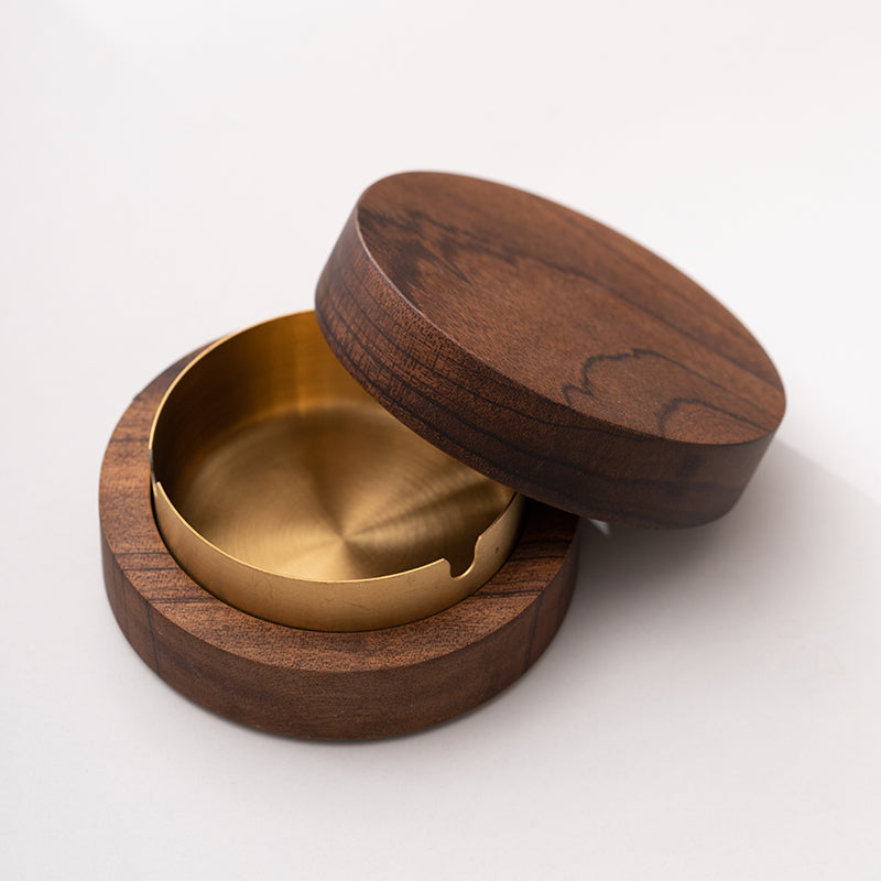 Anti-fly Ash Home Office Solid Wood Ashtray