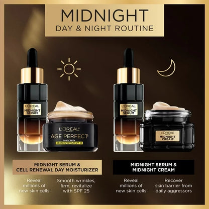 Age Perfect Caring Cell Renewal Midnight Cream, Antioxidants, 1.7 oz