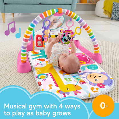 Deluxe Kick & Play Piano Gym Infant Playmat with Electronic Learning Toy, Green