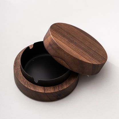 Anti-fly Ash Home Office Solid Wood Ashtray